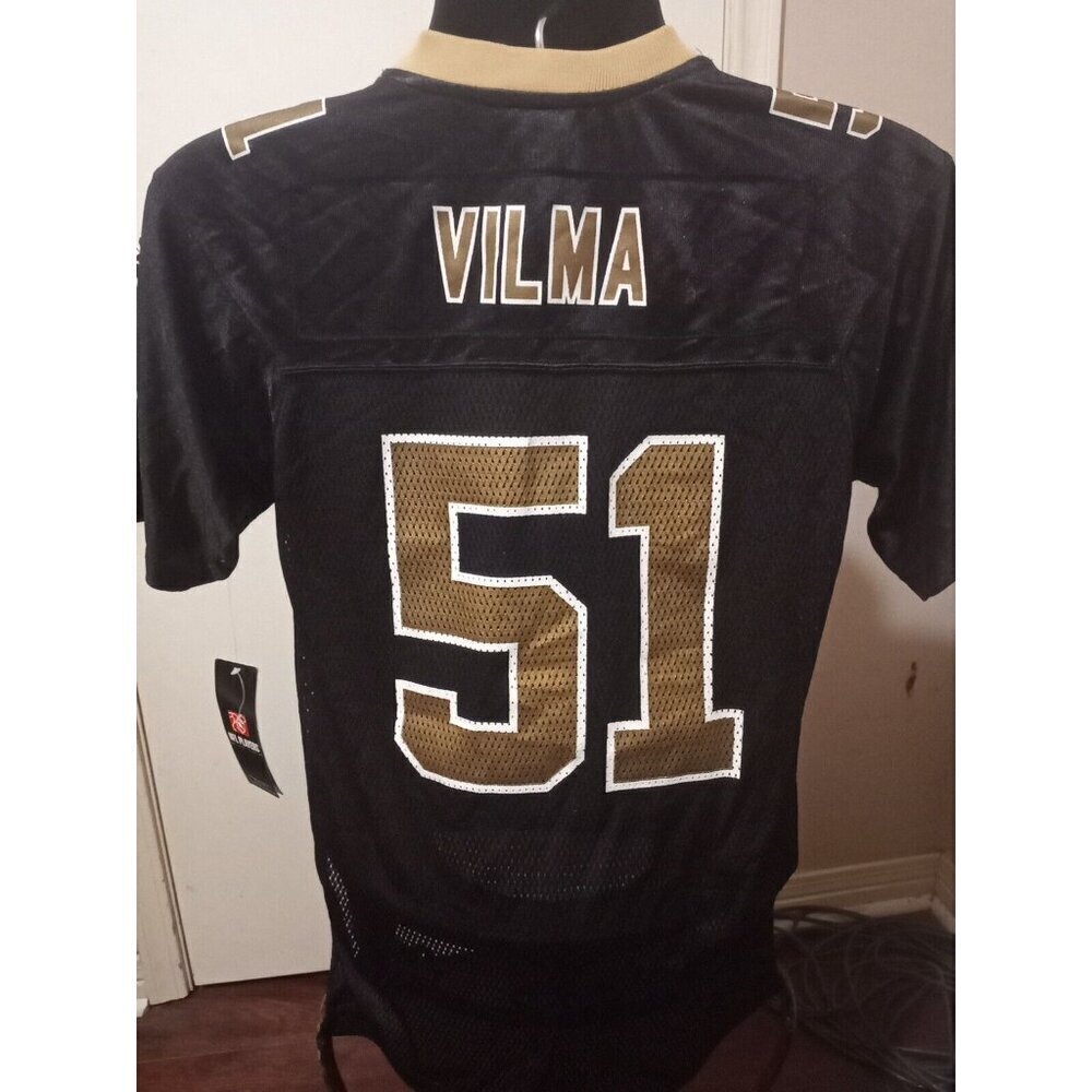 New NWT Boys Jonathan Vilma Reebok New Orleans Saints #51 Jersey Large 14-16 NFL - Picture 8 of 13
